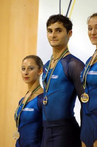 la cerimonia di premiazione degli europei 2010 - Medaglia d'argento per Ale e Arianna