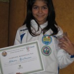 Alessia premiata a Pollenza per la conquista del titolo regionale F.I.H.P. nel 2010